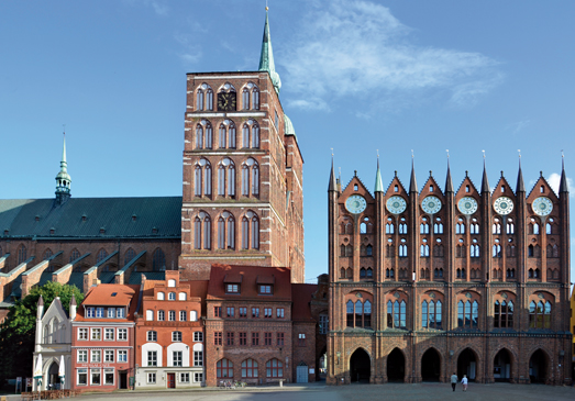St Nicholas' Church and Town Hall at the Old Market Stralsund 